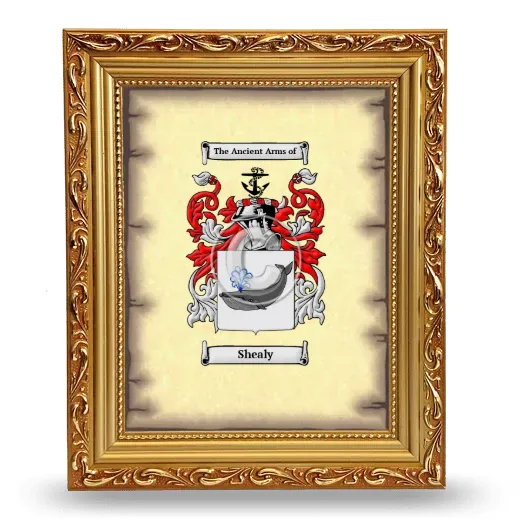 Shealy Coat of Arms Framed - Gold