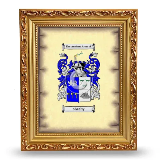 Sheehy Coat of Arms Framed - Gold