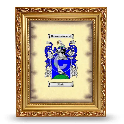 Shein Coat of Arms Framed - Gold