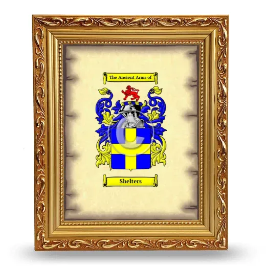 Shelters Coat of Arms Framed - Gold