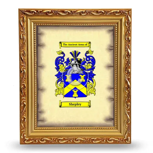 Shepley Coat of Arms Framed - Gold