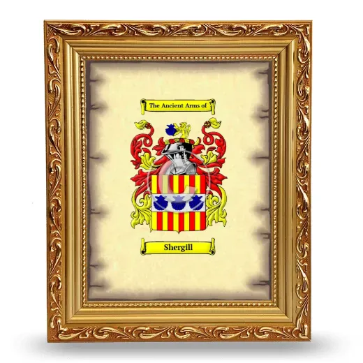 Shergill Coat of Arms Framed - Gold