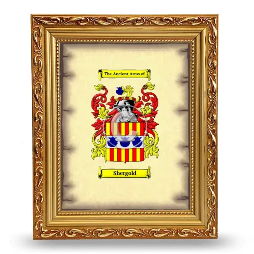 Shergold Coat of Arms Framed - Gold