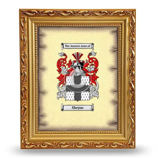 Sheyne Coat of Arms Framed - Gold