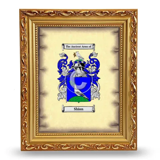 Shian Coat of Arms Framed - Gold