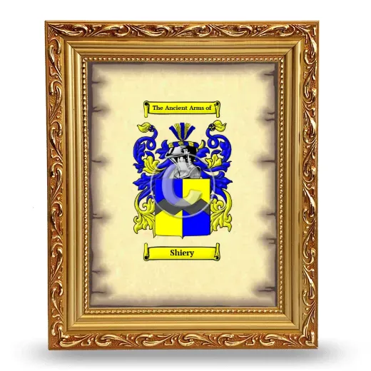 Shiery Coat of Arms Framed - Gold