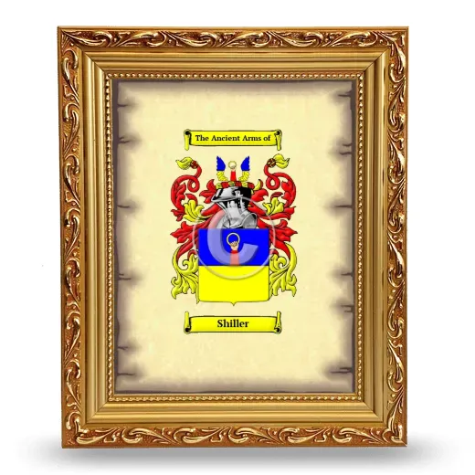 Shiller Coat of Arms Framed - Gold