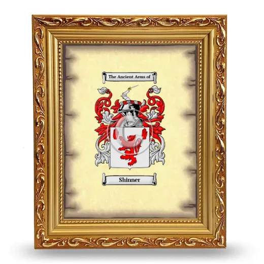 Shinner Coat of Arms Framed - Gold
