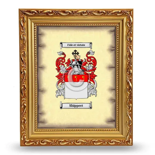 Shippert Coat of Arms Framed - Gold