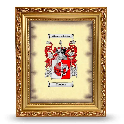 Shobert Coat of Arms Framed - Gold