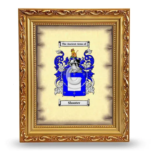 Shooter Coat of Arms Framed - Gold