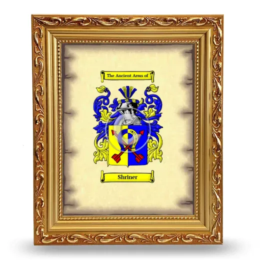 Shriner Coat of Arms Framed - Gold