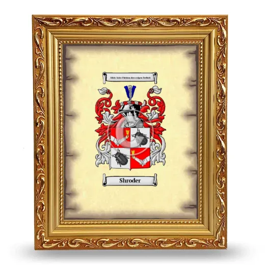 Shroder Coat of Arms Framed - Gold
