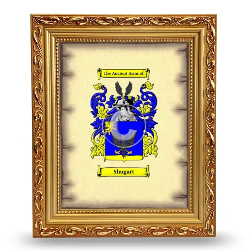 Shugart Coat of Arms Framed - Gold