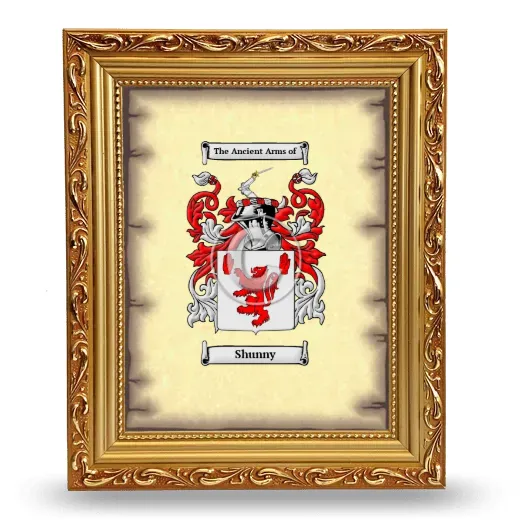 Shunny Coat of Arms Framed - Gold