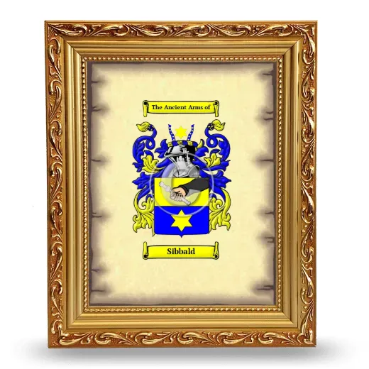 Sibbald Coat of Arms Framed - Gold