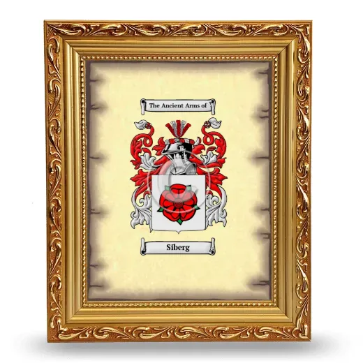 Siberg Coat of Arms Framed - Gold