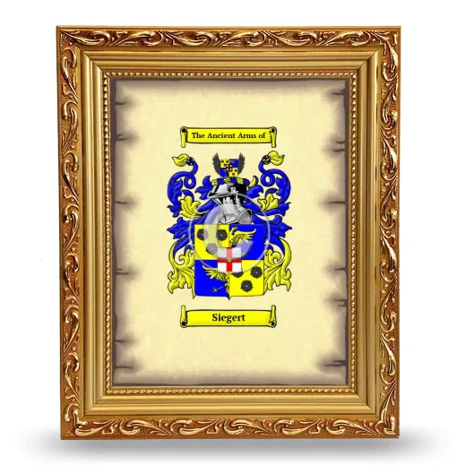 Siegert Coat of Arms Framed - Gold