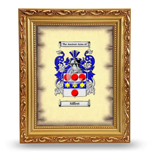 Siffert Coat of Arms Framed - Gold