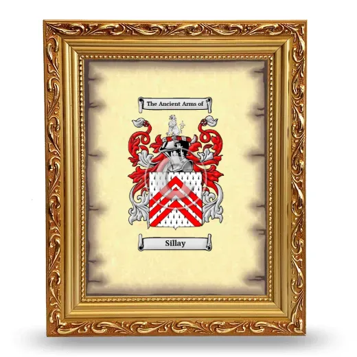 Sillay Coat of Arms Framed - Gold