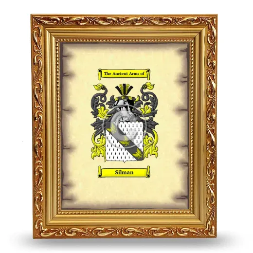 Silman Coat of Arms Framed - Gold