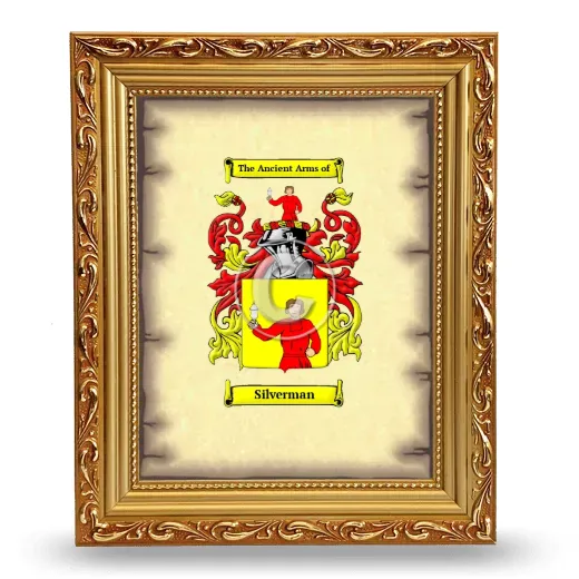 Silverman Coat of Arms Framed - Gold