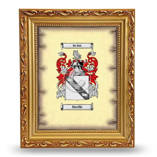 Sivelle Coat of Arms Framed - Gold