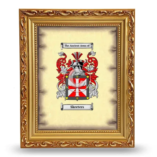 Skeeters Coat of Arms Framed - Gold