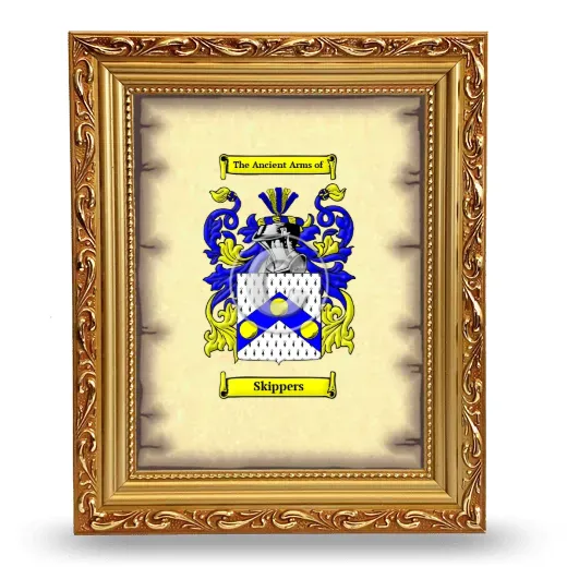 Skippers Coat of Arms Framed - Gold