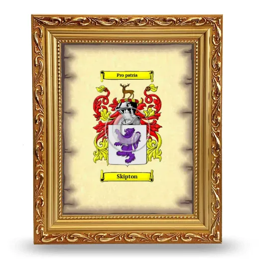 Skipton Coat of Arms Framed - Gold