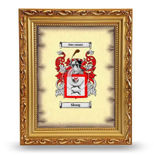 Skoog Coat of Arms Framed - Gold