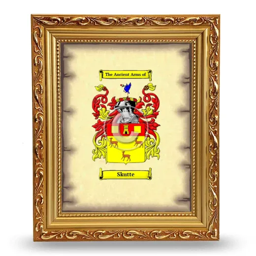Skutte Coat of Arms Framed - Gold
