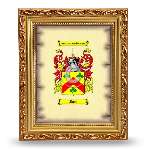 Slate Coat of Arms Framed - Gold