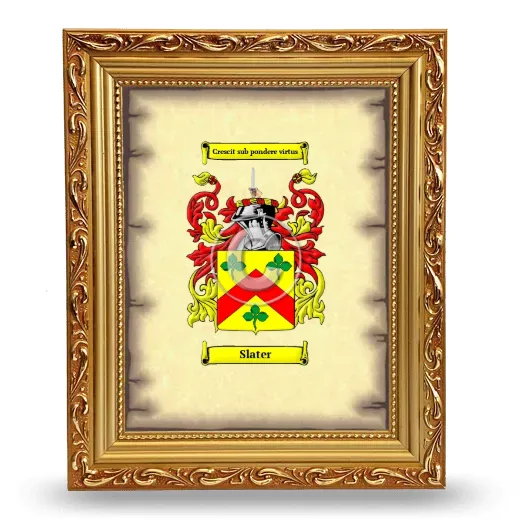 Slater Coat of Arms Framed - Gold