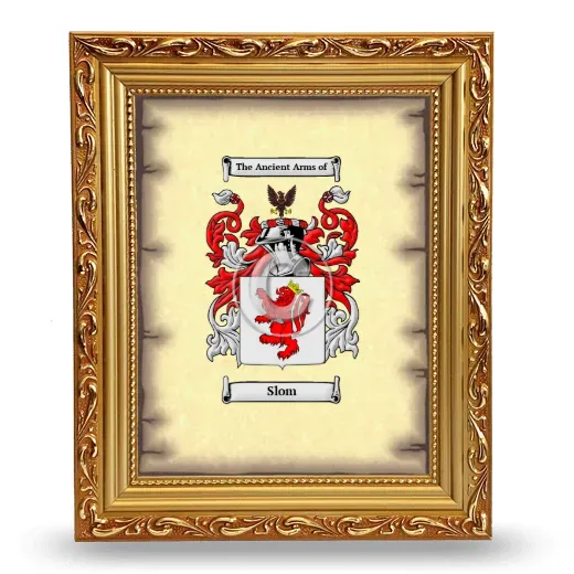 Slom Coat of Arms Framed - Gold