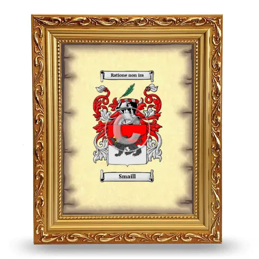 Smaill Coat of Arms Framed - Gold