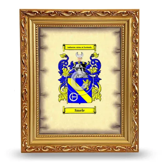 Smele Coat of Arms Framed - Gold