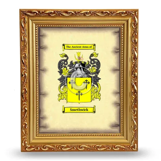 Smethwick Coat of Arms Framed - Gold