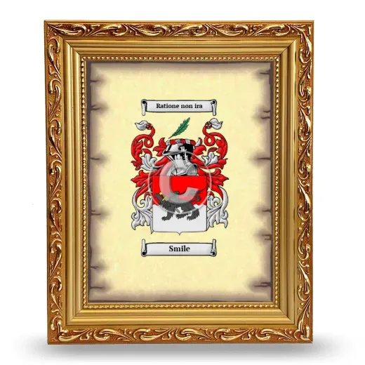 Smile Coat of Arms Framed - Gold