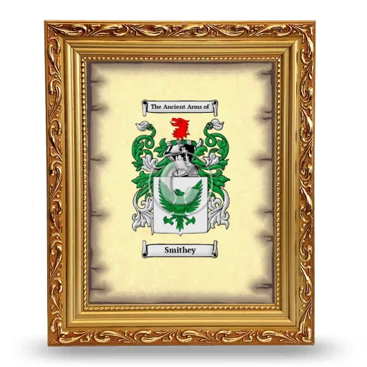 Smithey Coat of Arms Framed - Gold