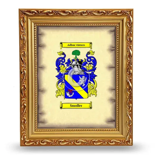 Smoller Coat of Arms Framed - Gold