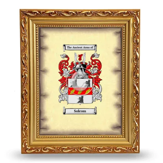 Solcom Coat of Arms Framed - Gold