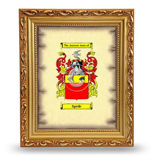 Spede Coat of Arms Framed - Gold