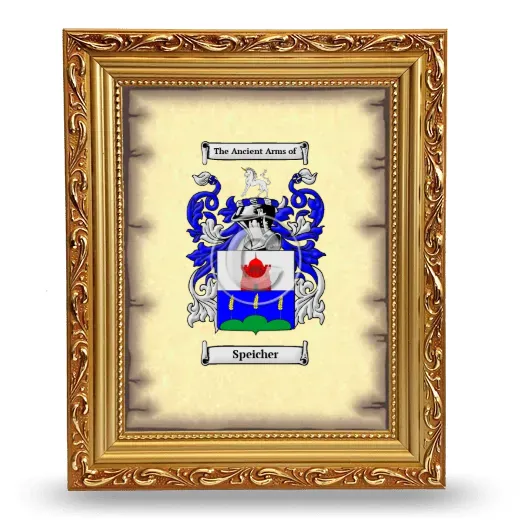 Speicher Coat of Arms Framed - Gold