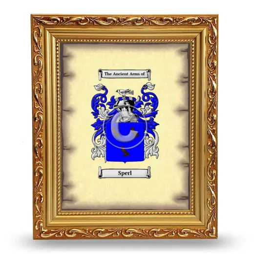 Sperl Coat of Arms Framed - Gold