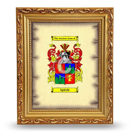 Spitzle Coat of Arms Framed - Gold