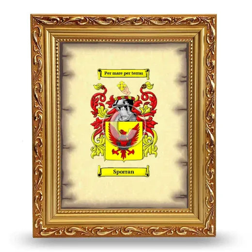 Sporran Coat of Arms Framed - Gold