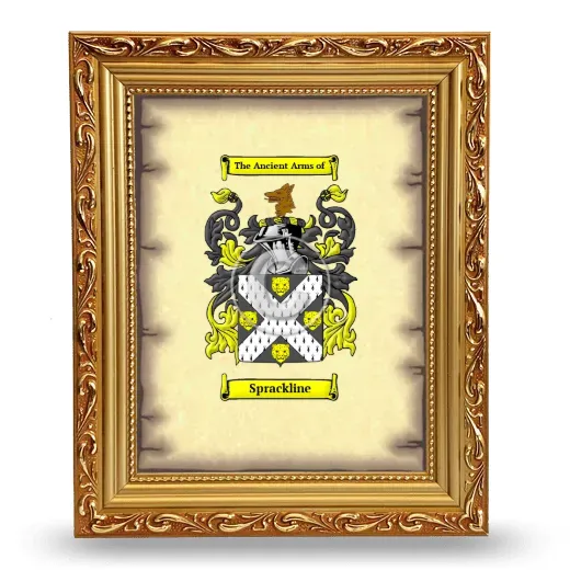 Sprackline Coat of Arms Framed - Gold