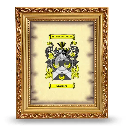 Spynner Coat of Arms Framed - Gold