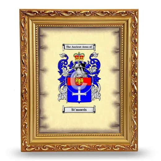 St'morris Coat of Arms Framed - Gold